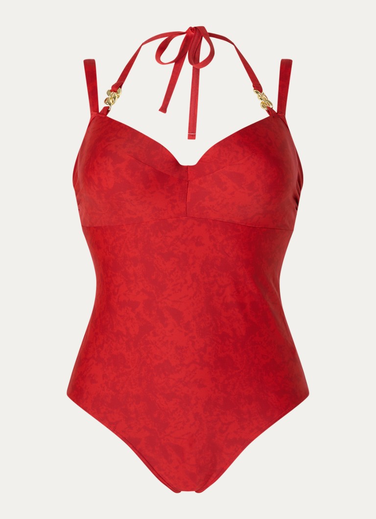 Marlies Dekkers Dames Acapulco voorgevormd badpak met print in de kleur Rood