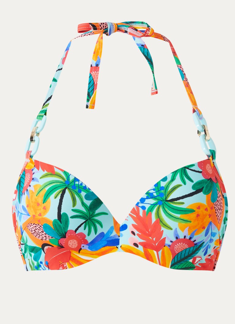 Marlies Dekkers Dames Paradisa push-up bikinitop met kralendecoratie in de kleur Lichtblauw