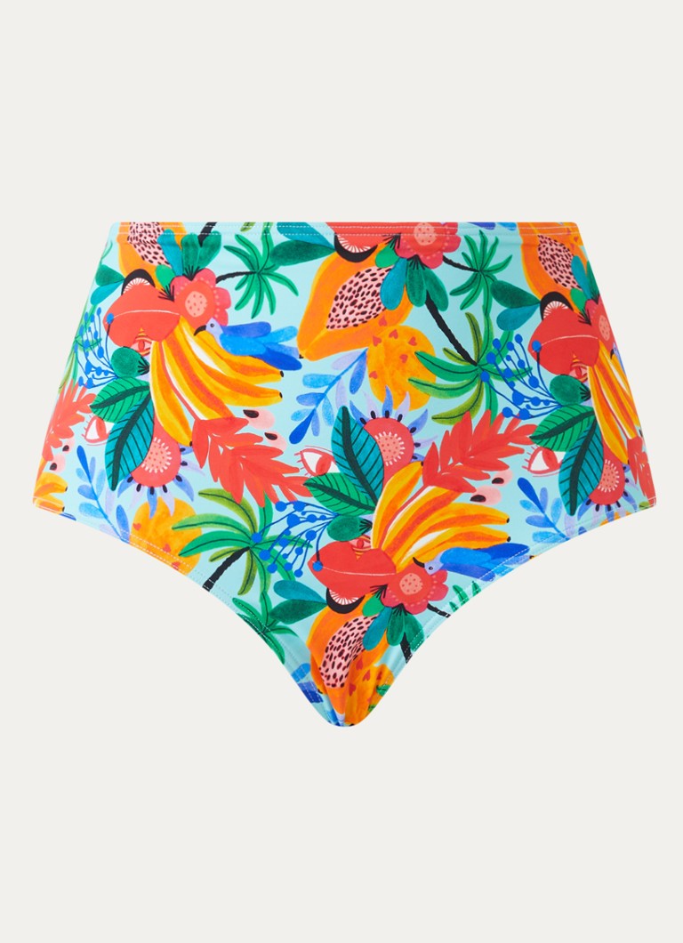 Marlies Dekkers Dames Paradisa high waisted bikinislip met print in de kleur Blauw