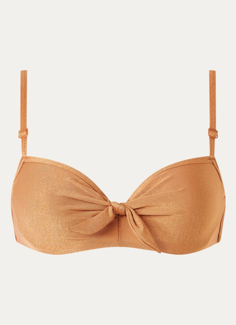 Marlies Dekkers Dames Dorada balconette bikinitop met lurex in de kleur Donkeroranje