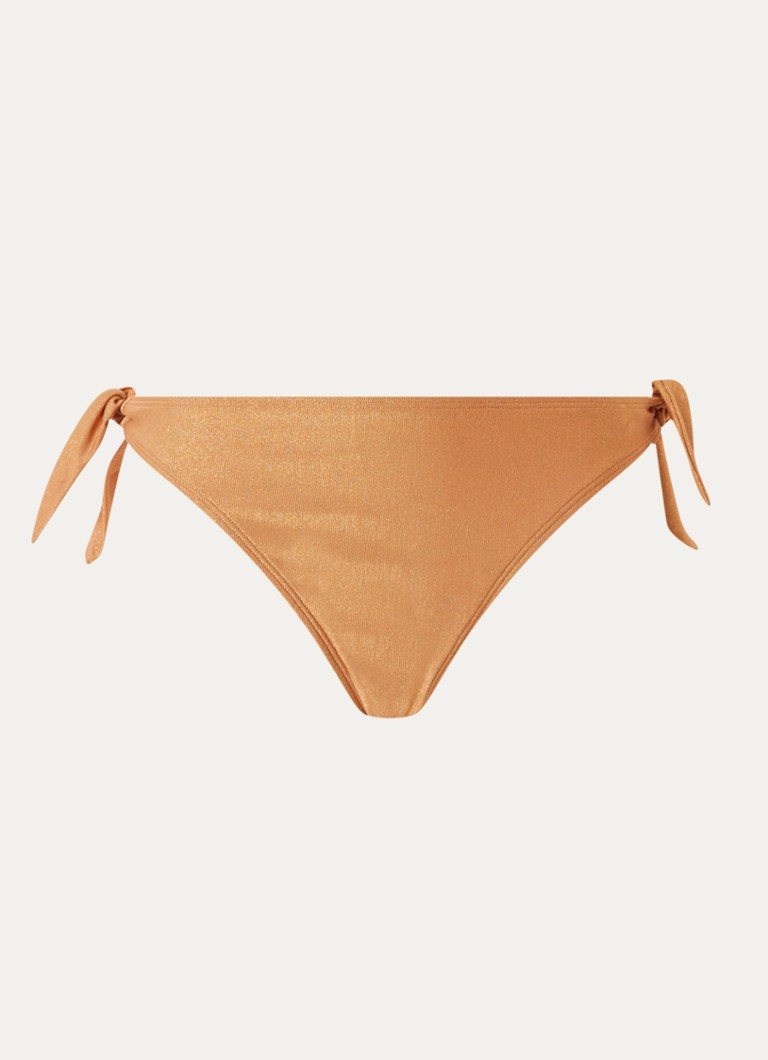 Marlies Dekkers Dames Dorada bikinislip met lurex en geknoopt detail in de kleur Donkeroranje