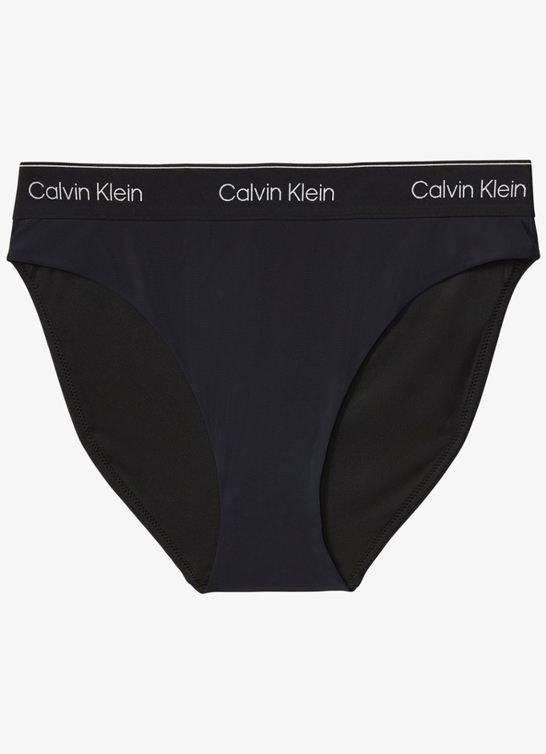 Calvin Klein Dames Bikinislip met logoband in de kleur Zwart