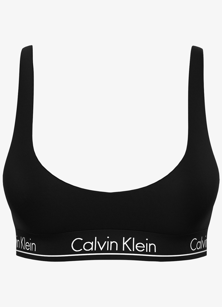 Calvin Klein Dames Bralette met logoband in de kleur Zwart