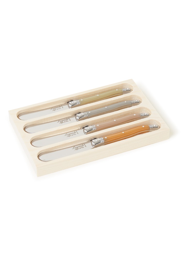 Laguiole Style de Vie Botermes set van 4 Lichtbruin - Deal