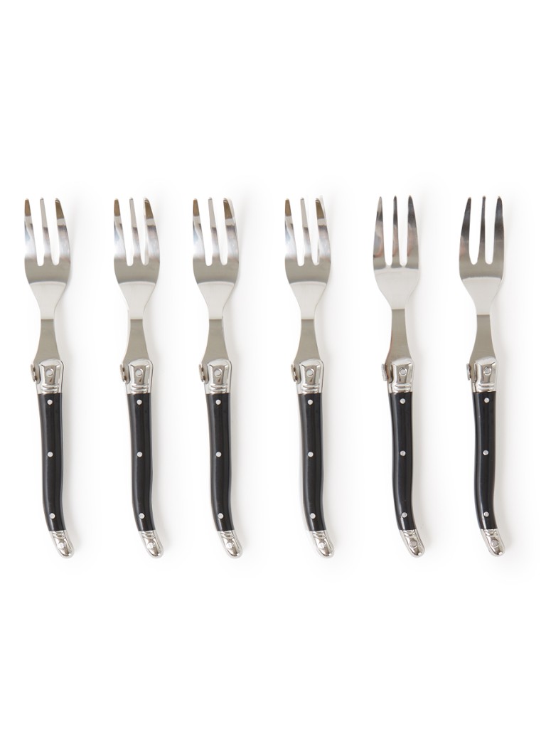 Laguiole Style de Vie Premium Line gebaksvork set van 6 Zilver - Deal
