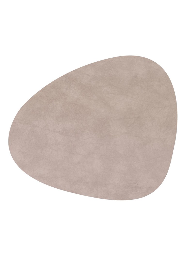 LIND DNA Curve placemat van leer 37 x 44 cm Zand - Deal