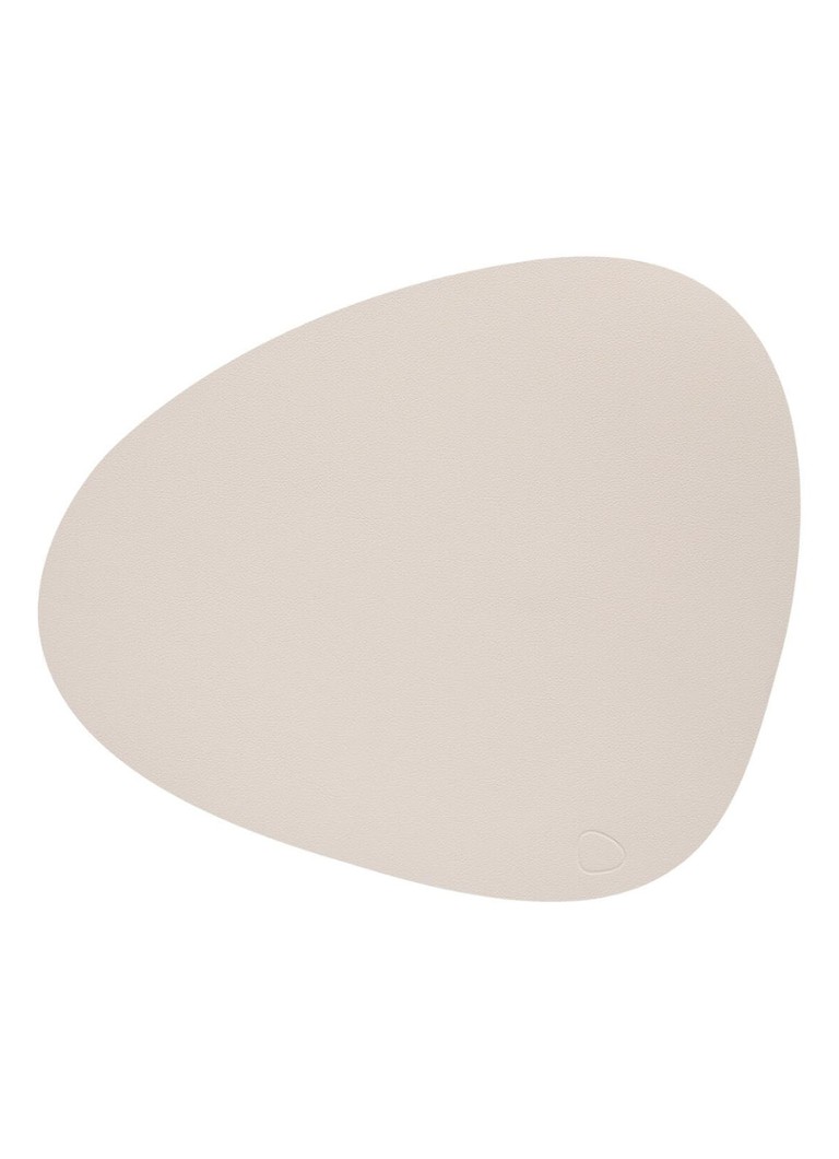 LIND DNA Table Mat Curve placemat van leer 37 x 44 cm Beige - Deal