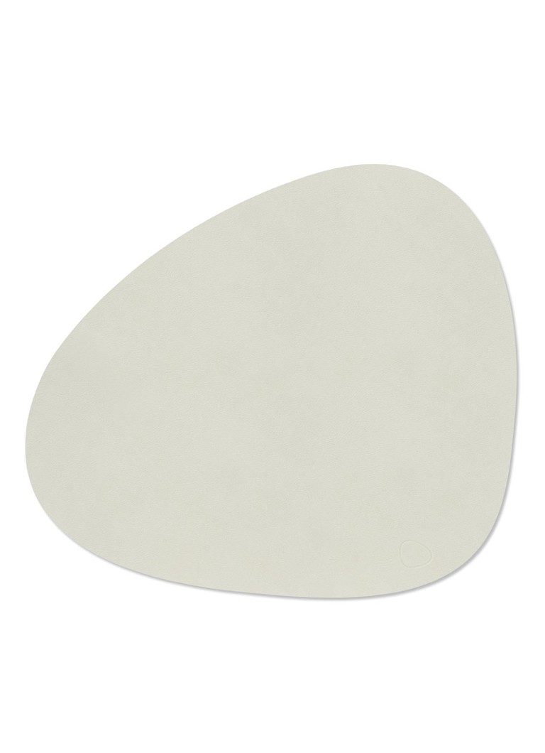 LIND DNA Curve placemat van leer 37 x 44 cm Lichtgrijs - Deal