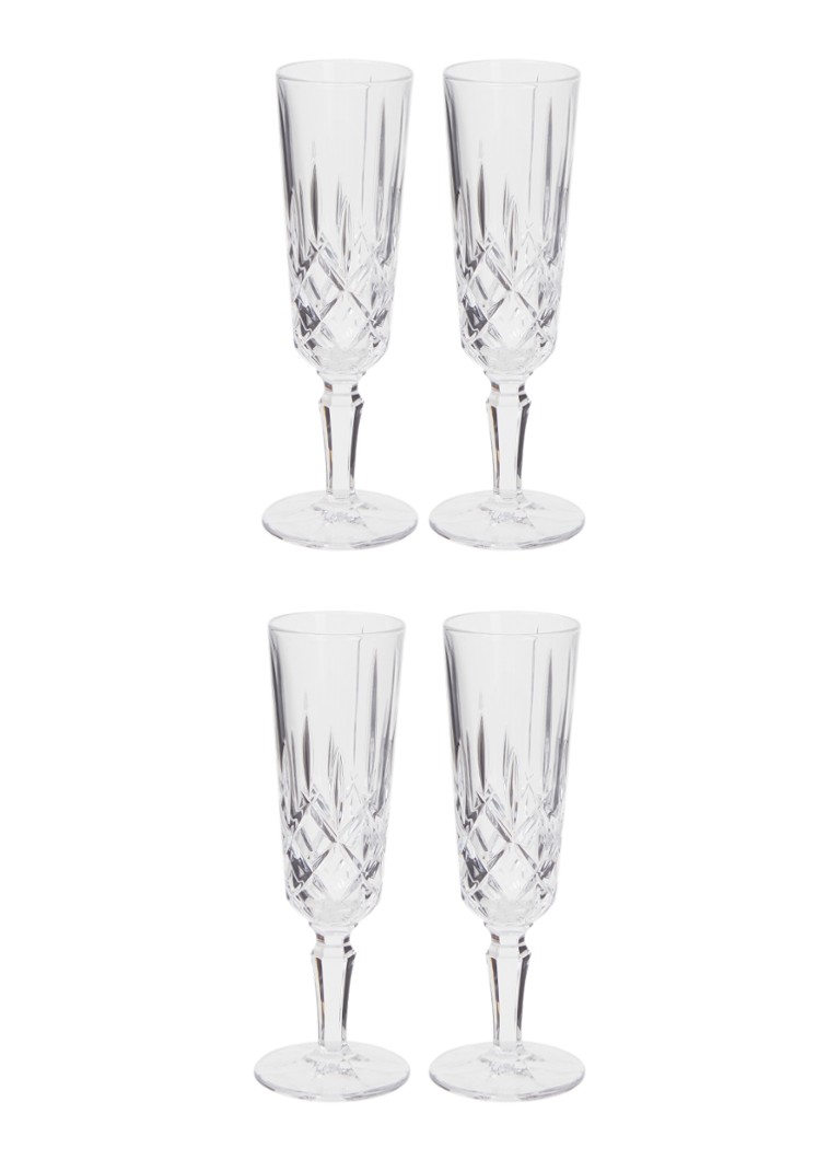 Nachtmann Noblesse champagneglas 15,5 cl set van 4 Transparant - Deal