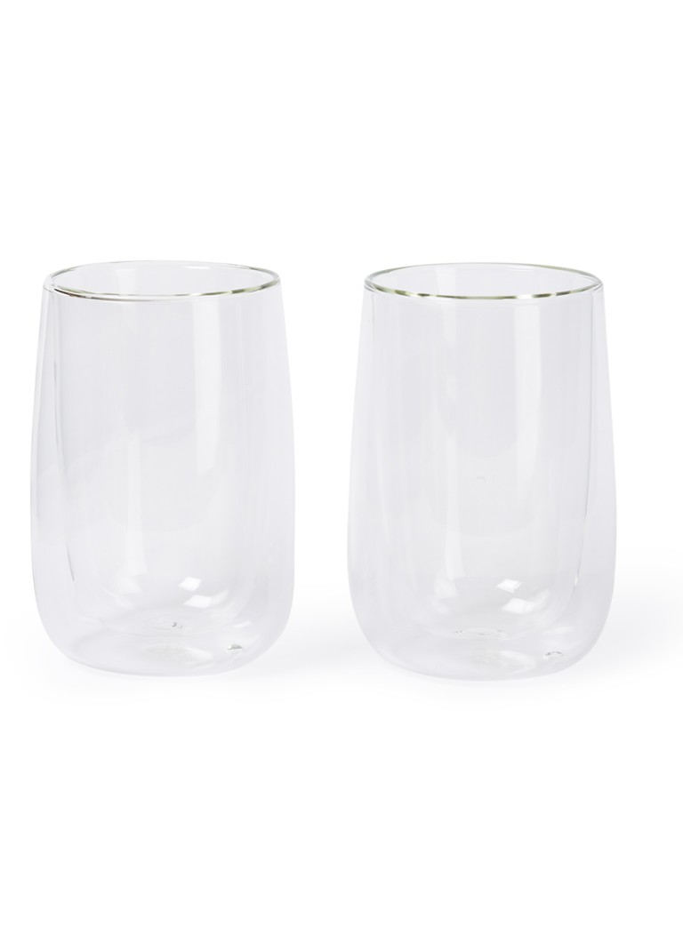 Point-Virgule Dubbelwandig koffie- en theeglas 35 cl set van 2 Transparant - Deal
