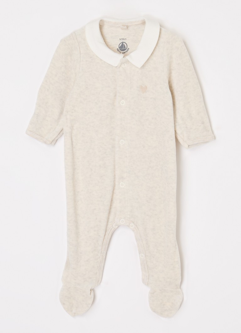Petit Bateau Meisjes Talotelli babypak van katoen in de kleur Beige, maat: 6M