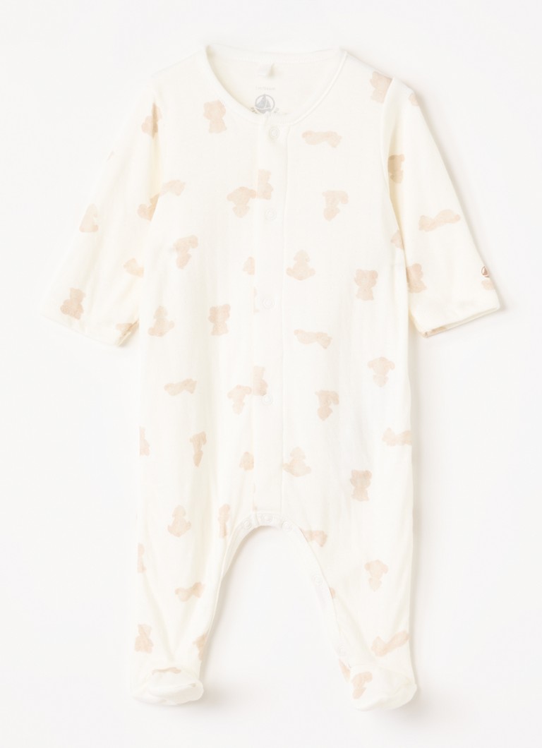 Petit Bateau Meisjes Crush babypak met print in de kleur Gebroken wit, maat: 50