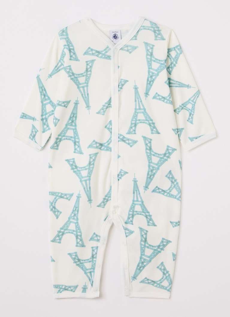 Petit Bateau Jongens Babypak met print in de kleur Gebroken wit, maat: 18M=80