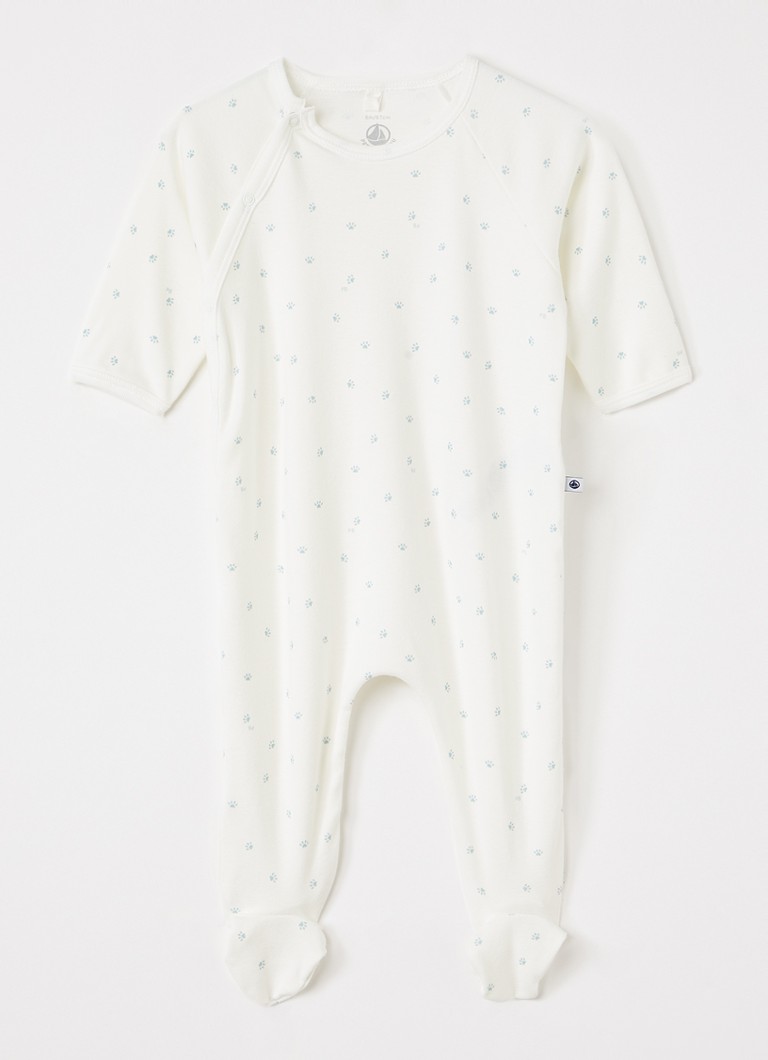 Petit Bateau Jongens Babypak met print in de kleur Gebroken wit, maat: 1M=56