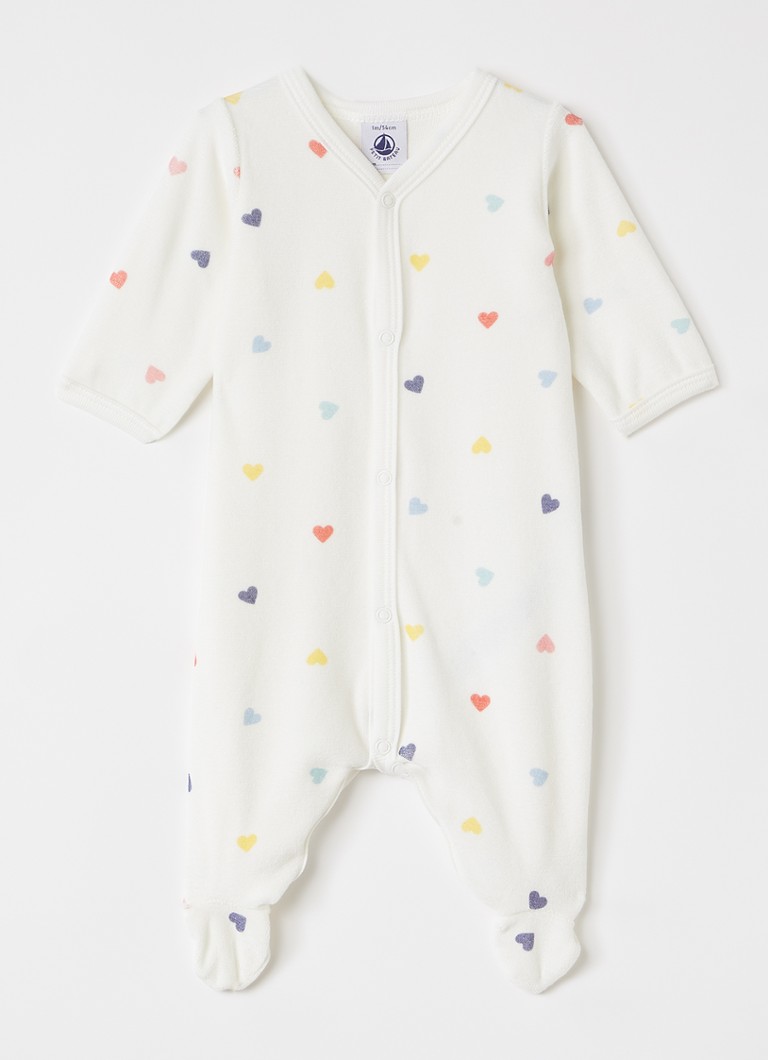 Petit Bateau Meisjes Babypak met print in de kleur Gebroken wit, maat: 6M=68