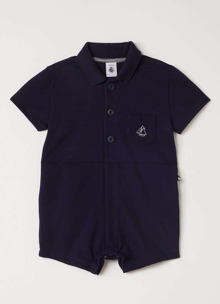 Petit Bateau Meisjes Babypak met logo in de kleur Donkerblauw, maat: 18M=80