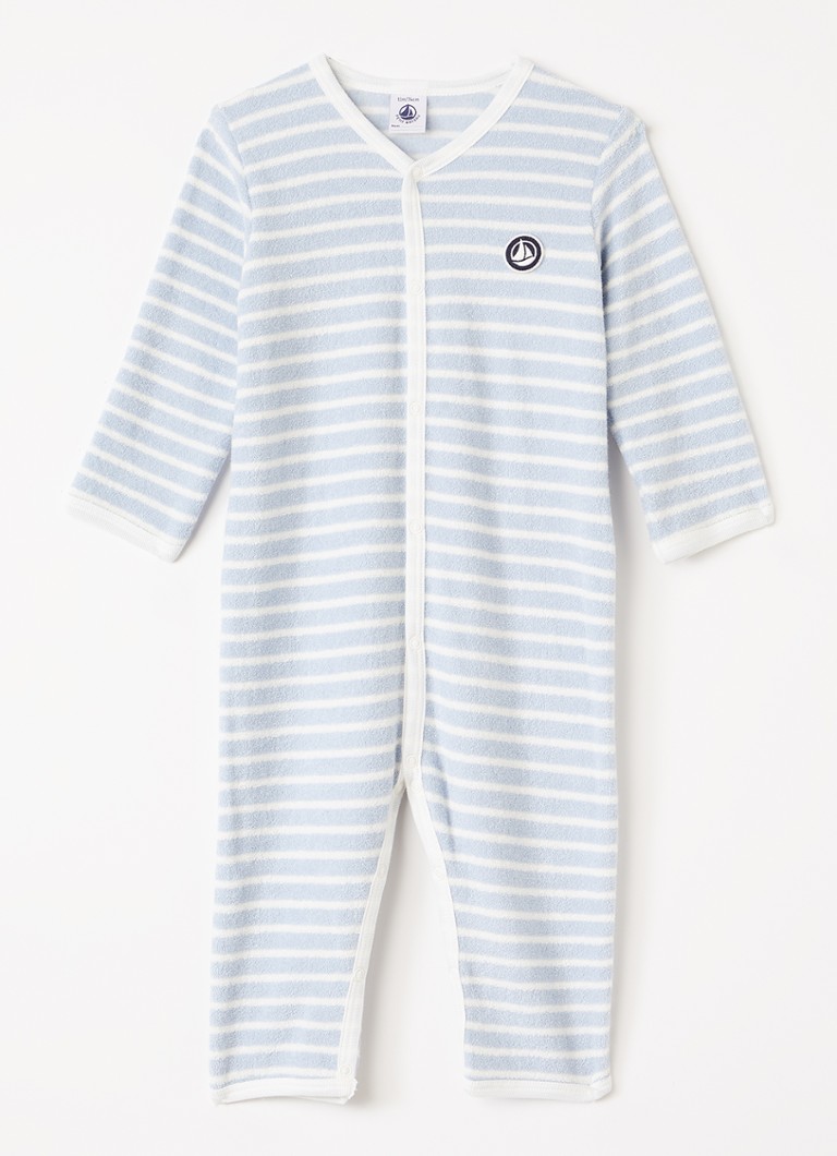 Petit Bateau Jongens Babypak met streepprint in de kleur Blauw, maat: 3M=62