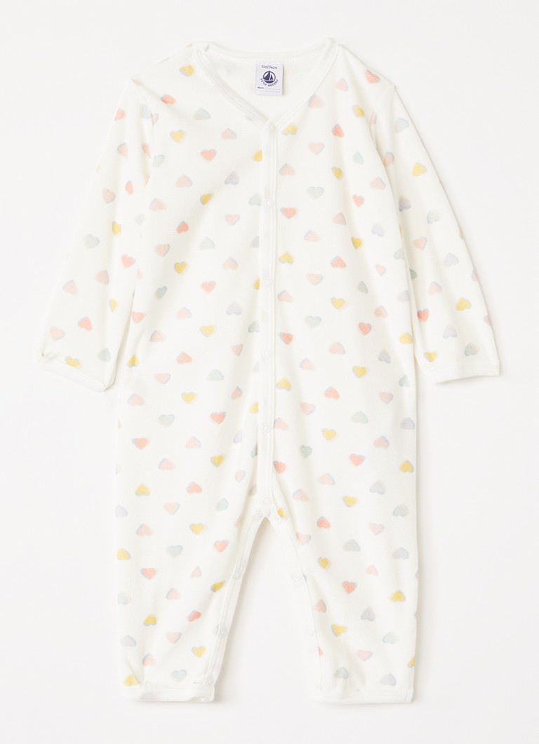 Petit Bateau Meisjes Babypak met print in de kleur Wit, maat: 3M=62