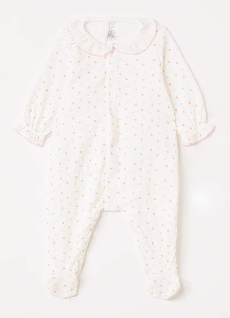 Petit Bateau Meisjes Babypak met print in de kleur Gebroken wit, maat: NAI=50