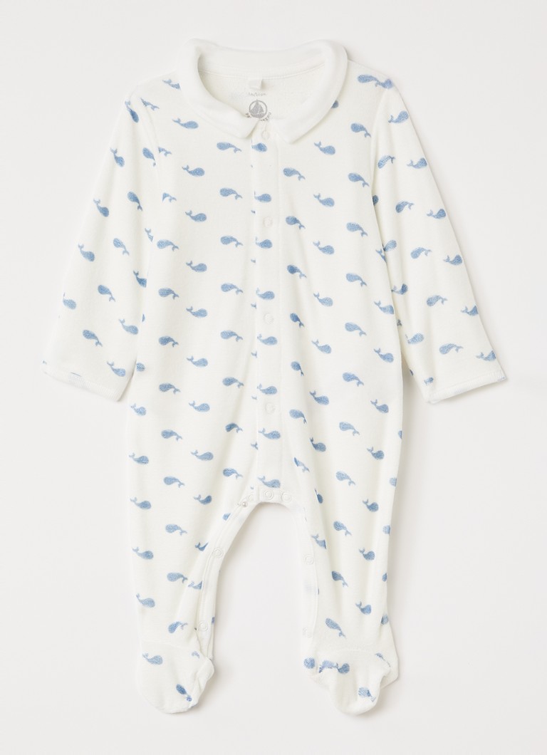 Petit Bateau Meisjes Babypak met print in de kleur Gebroken wit, maat: NAI=50