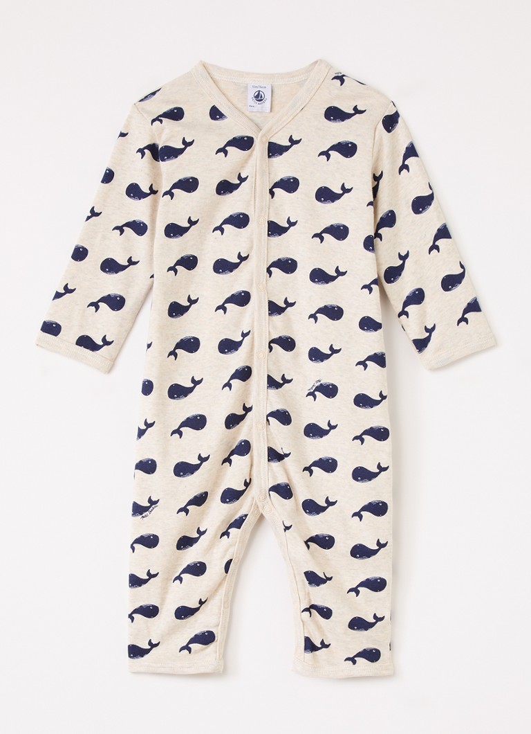 Petit Bateau Meisjes Babypak met print in de kleur Lichtgrijs, maat: 18M=80