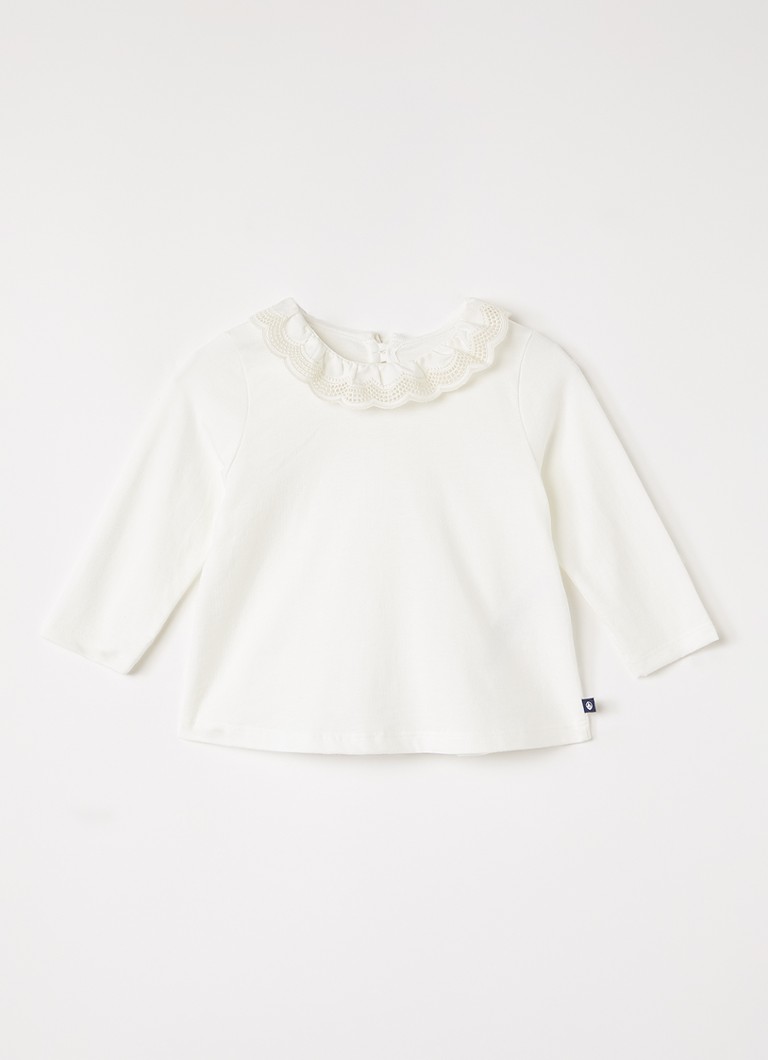 Petit Bateau Meisjes T-shirt met kraag in de kleur Beige, maat: 6M=68
