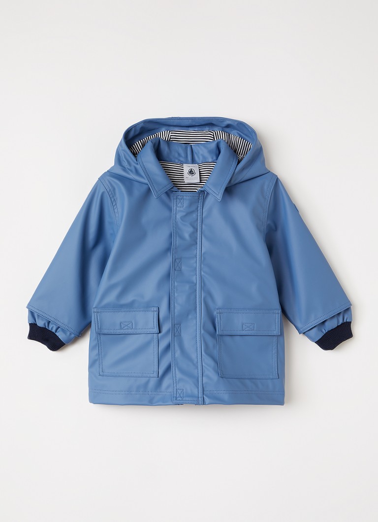 Petit Bateau Meisjes Regenjas met capuchon in de kleur Lichtblauw, maat: 18M=80