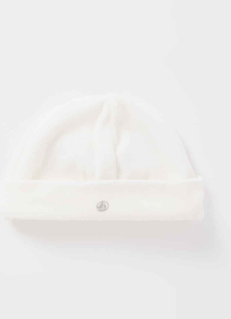 Petit Bateau Meisjes Babymuts van katoen in de kleur Gebroken wit, maat: 56