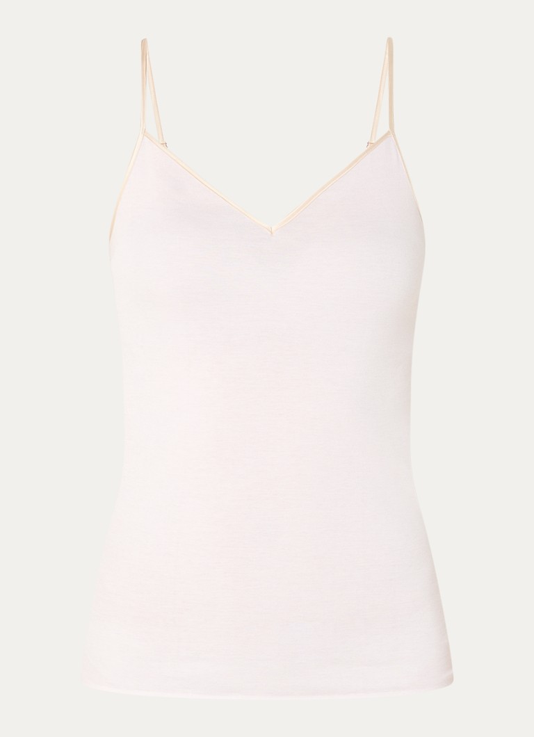 Hanro Dames Cotton Seamless tanktop in de kleur Lichtroze, maat: XS