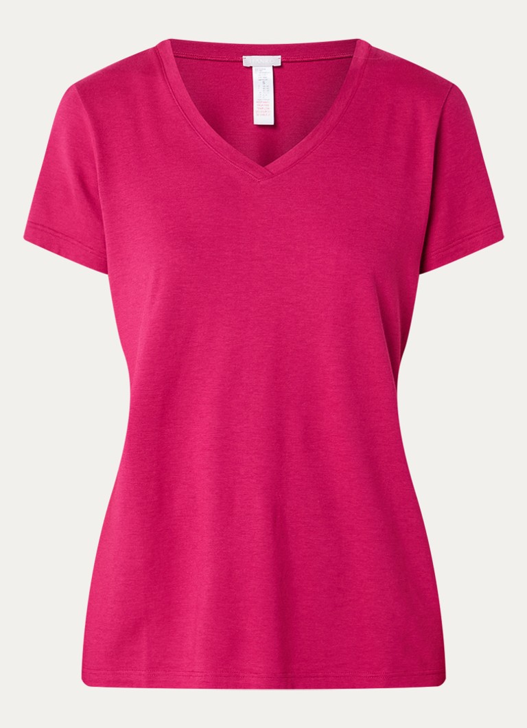 Hanro Dames Pyjamatop met V-hals in de kleur Beige, maat: S