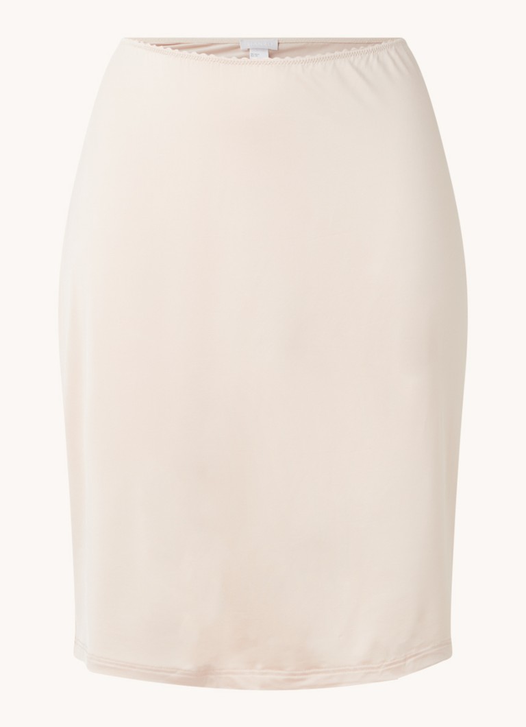 Hanro Dames Satin Deluxe onderrok in de kleur Beige, maat: XS