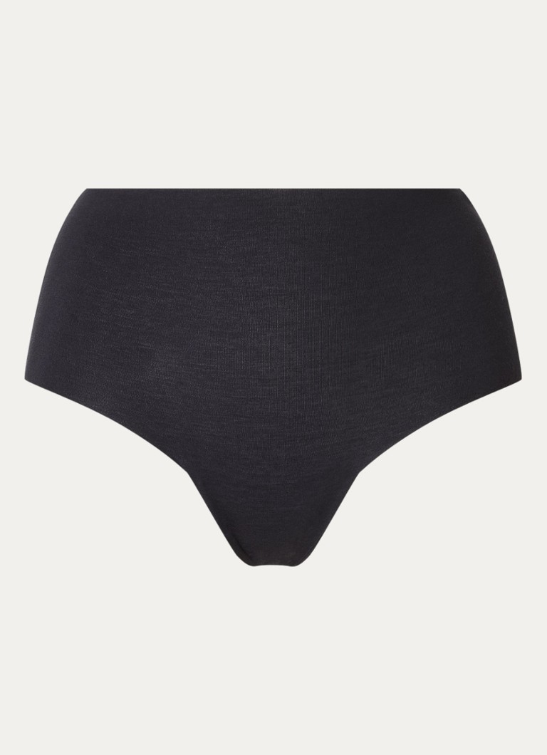Hanro Dames High waisted naadloze slip in de kleur Zwart, maat: M