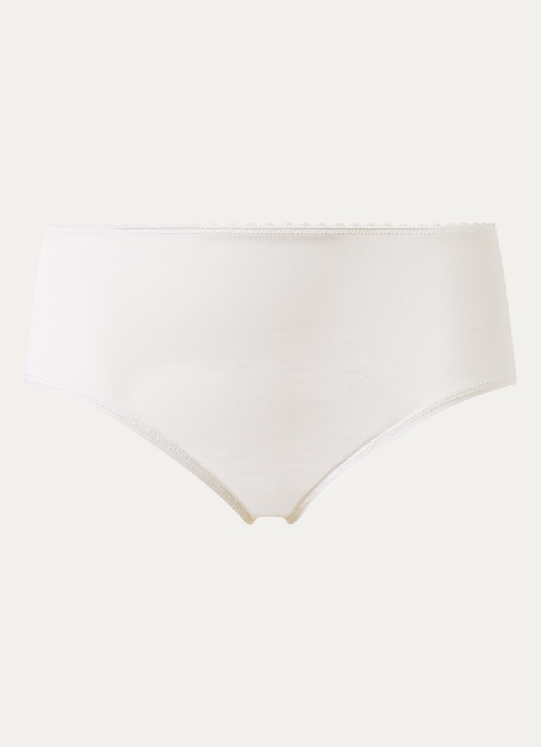 Hanro Dames Satin Deluxe slip in de kleur Gebroken wit, maat: S