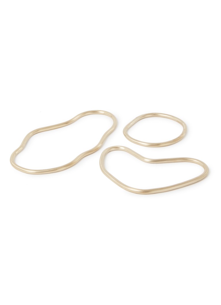 Ferm LIVING Pond Trivets onderzetter van messing set van 3 Goud - Deal