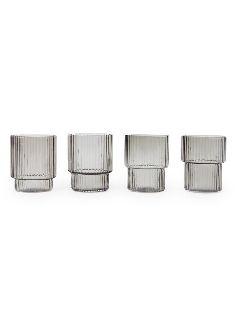 Ferm LIVING Ripple drinkglas 6 cl set van 4 - Deal