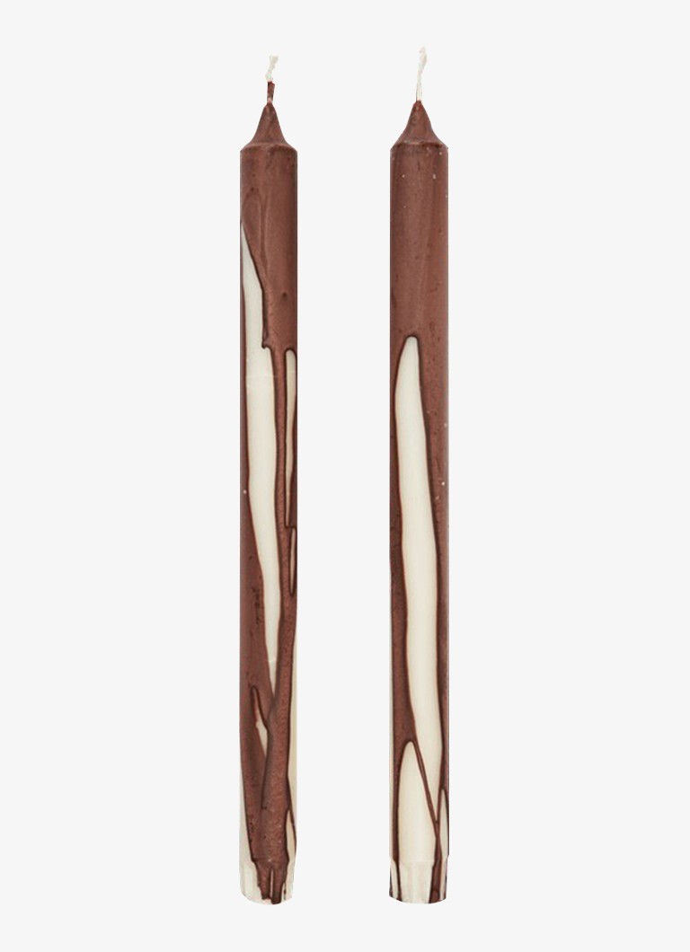 Ferm LIVING Dryp Dinnerkaars 30 cm set van 2 Chocoladebruin - Deal