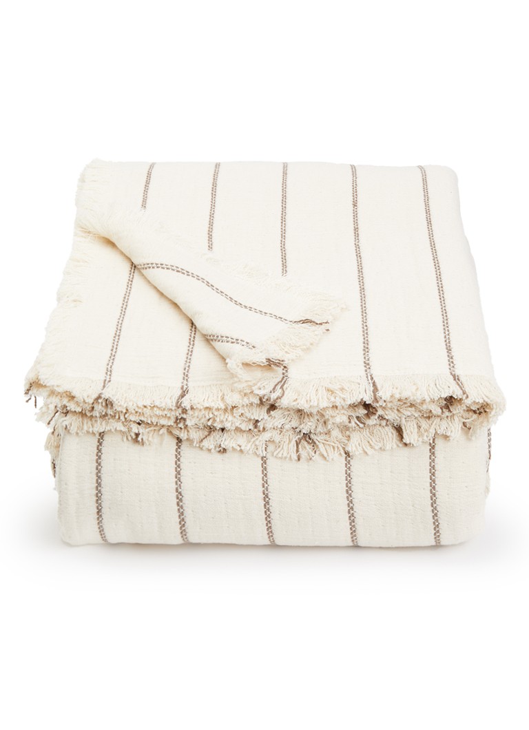 Ferm LIVING Aires bedsprei van katoen 250 x 240 cm Beige - Deal