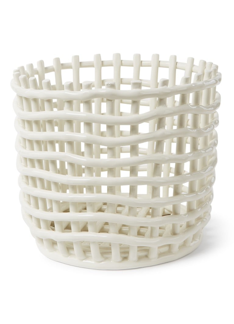 Ferm LIVING Mand L van keramiek 22 cm Gebroken wit - Deal