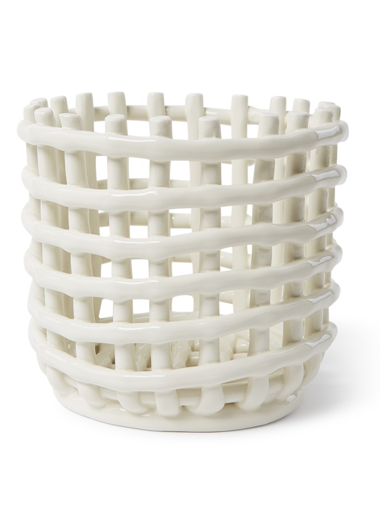 Ferm LIVING Mand S van keramiek 15 cm Gebroken wit - Deal