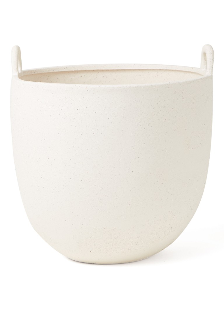 Ferm LIVING Speckle bloempot van aardewerk voor binnen en buiten Ø30 cm Gebroken wit - Deal