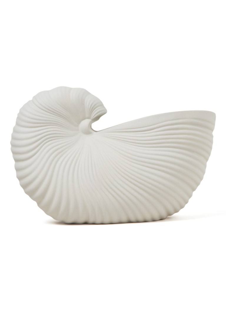 Ferm LIVING Shell bloempot van aardewerk voor binnen 31 x 20 cm Gebroken wit - Deal