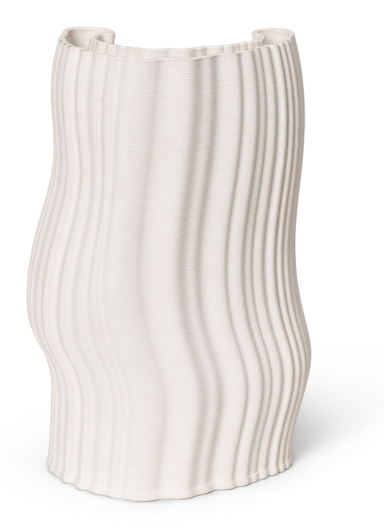 Ferm LIVING Moire vaas 30 cm Wit - Deal