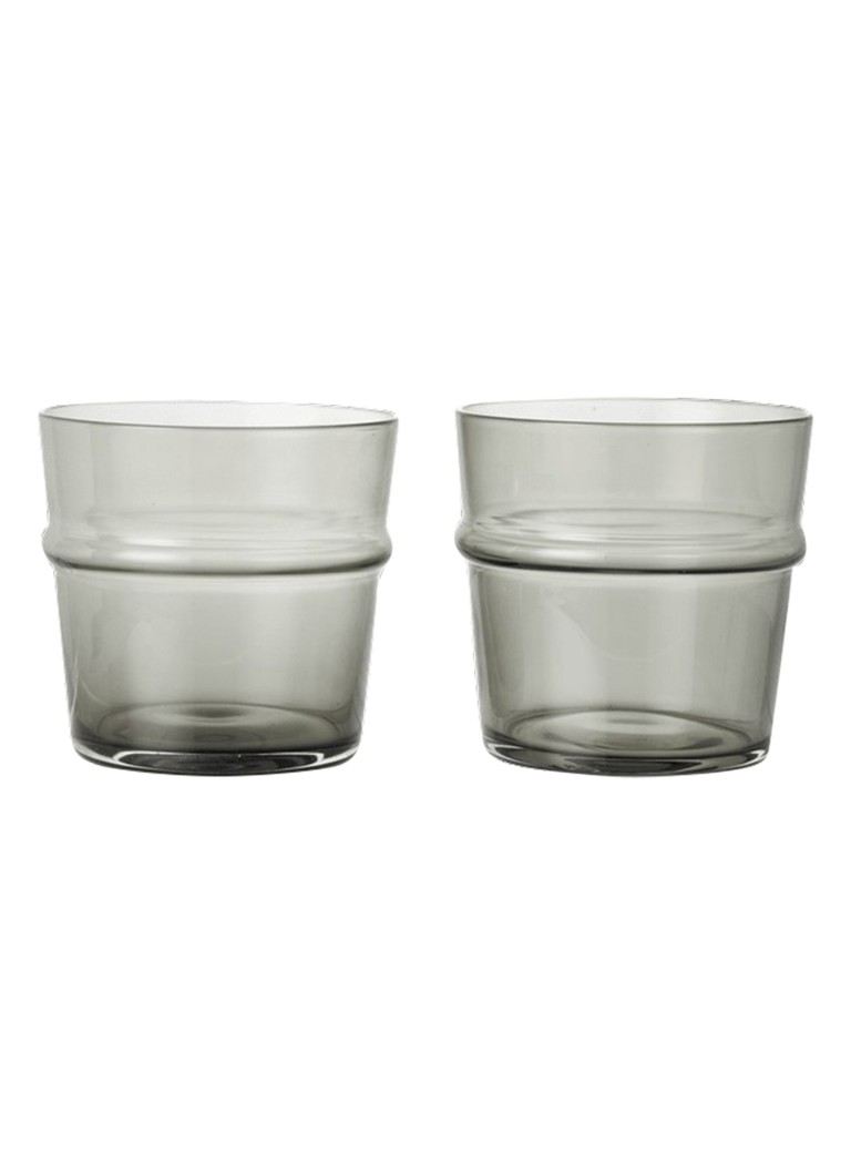 Ferm LIVING Boya drinkglas zet van 2 Grijs - Deal