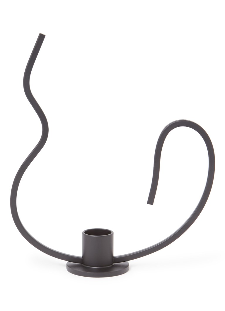 Ferm LIVING Valse Low kandelaar 18,4 cm Zwart - Deal