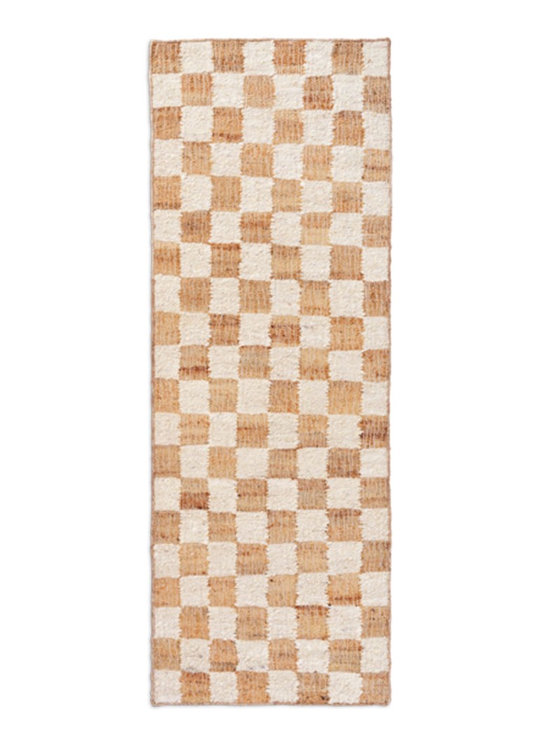 Ferm LIVING Check tafelloper 180 x 70 cm Gebroken wit - Deal