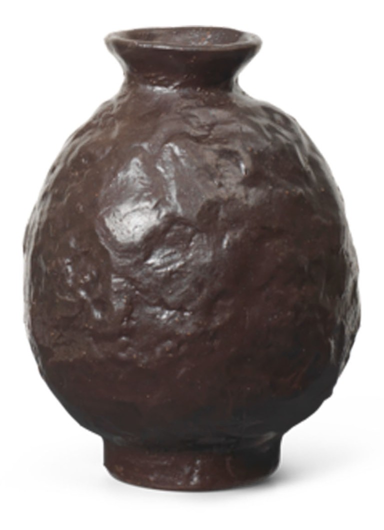 Ferm LIVING Doro Medium vaas 16 cm Donkerbruin - Deal