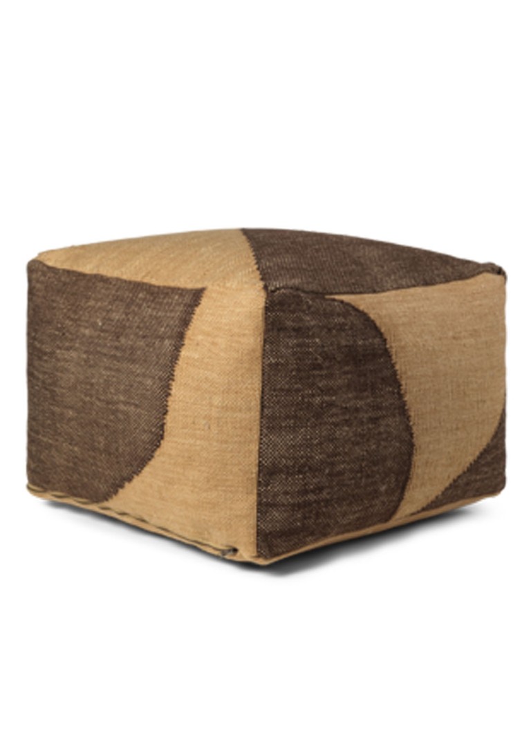 Ferm LIVING Forene poef 60 x 60 cm Bruin - Deal