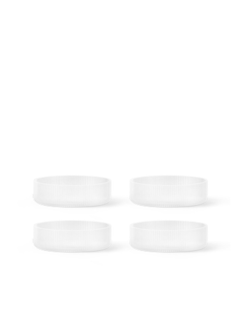 Ferm LIVING Ripple kom 12,2 cm set van 4 Wit - Deal