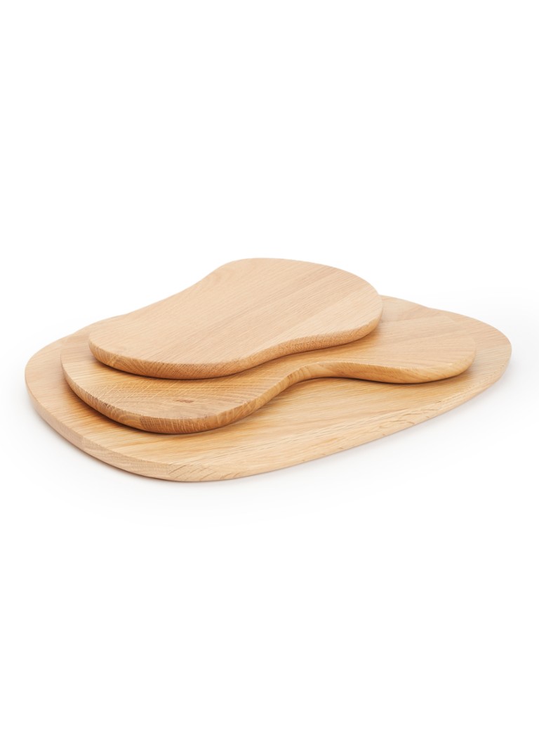 Ferm LIVING Cairn snijplank van eikenhout set van 3 Beige - Deal