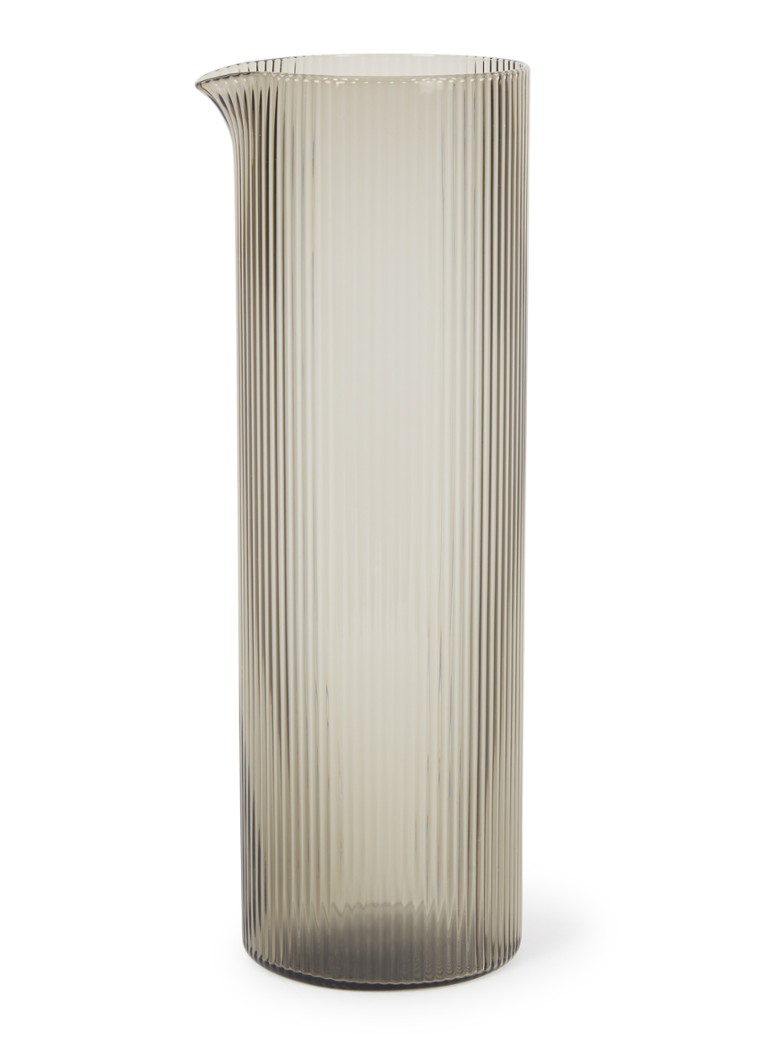 Ferm LIVING Ripple karaf 1,1 liter Grijs - Deal